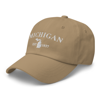 'Michigan EST 1837' Dad Hat (Didone Font)