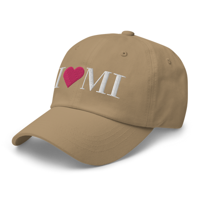 Michigan 'I ❤️ MI' Dad Hat (Didone Font)