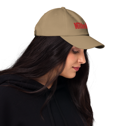 Michigan 'MittenMafia' Dad Hat (Gangster Font) | Red Embroidery