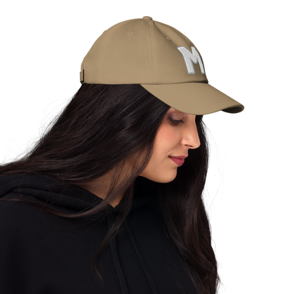 Michigan 'MI' Dad Hat (1940s Baseball Font)