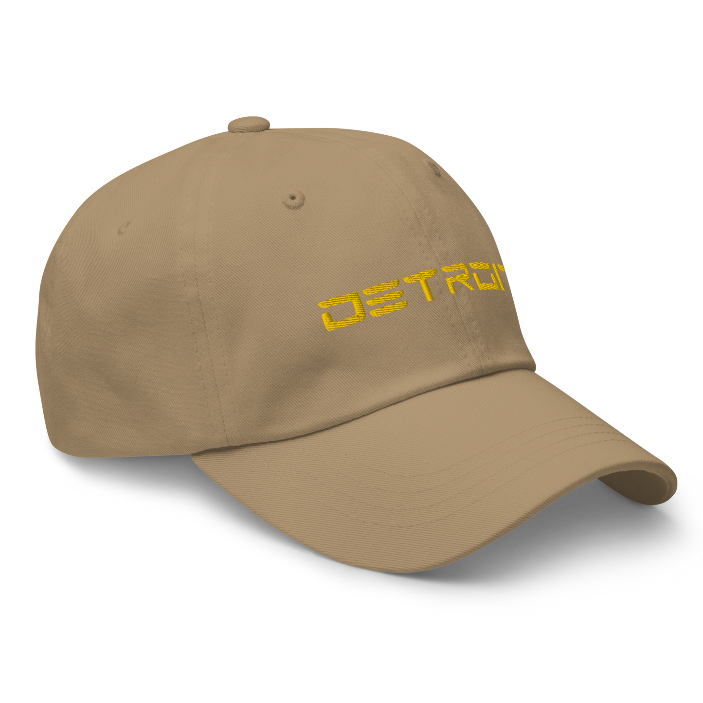 'Detroit' Dad Hat (Electric Font) | Gold Embroidery