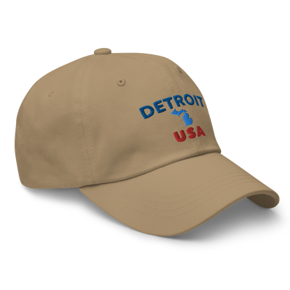 'Detroit USA' Dad Hat (w/ Michigan Outline)