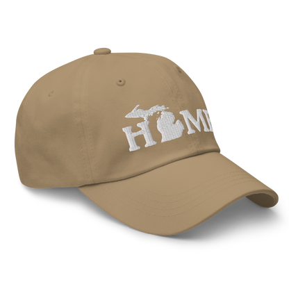 Michigan 'Home' Dad Hat (Woodcut Font)