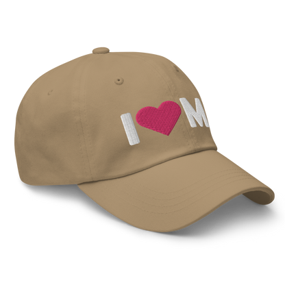 Michigan 'I ❤️ MI' Dad Hat (Rounded Swiss Font)