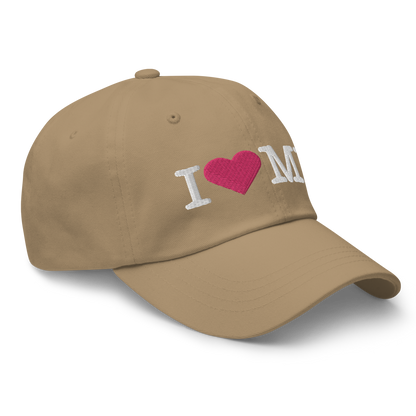 Michigan 'I ❤️ MI' Dad Hat (Typewriter Font)