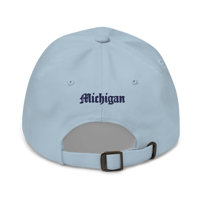 Old English 'M' Dad Hat (w 'Michigan' Back Design)