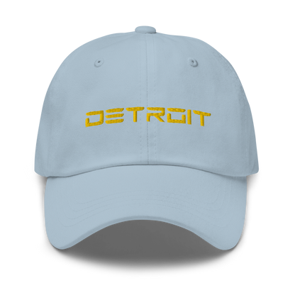 'Detroit' Dad Hat (Electric Font) | Gold Embroidery