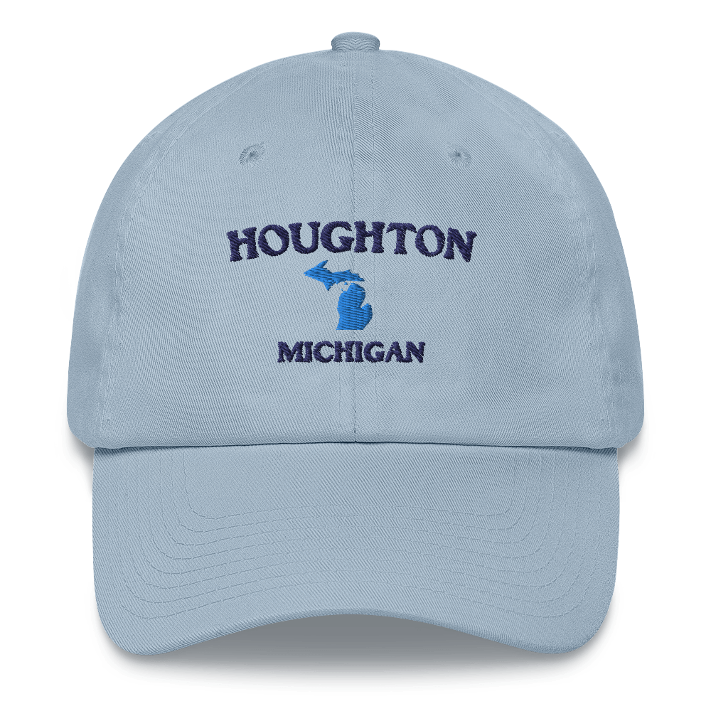 'Houghton Michigan' Dad Hat (w/ Michigan Outline)