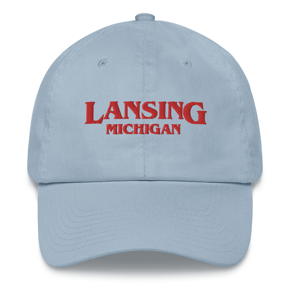 'Lansing Michigan' Dad Hat (1980s Drama Parody)