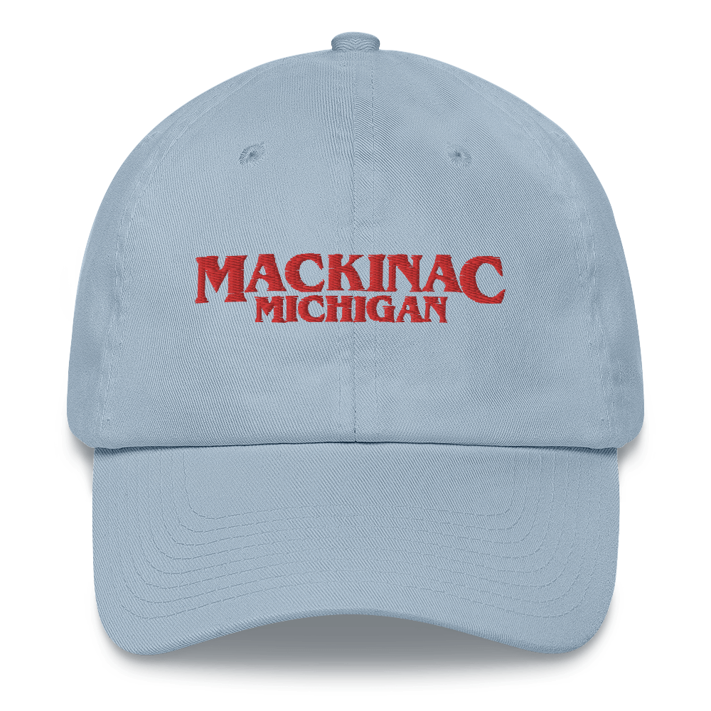 'Mackinac Michigan' Dad Hat (1980s Drama Parody)