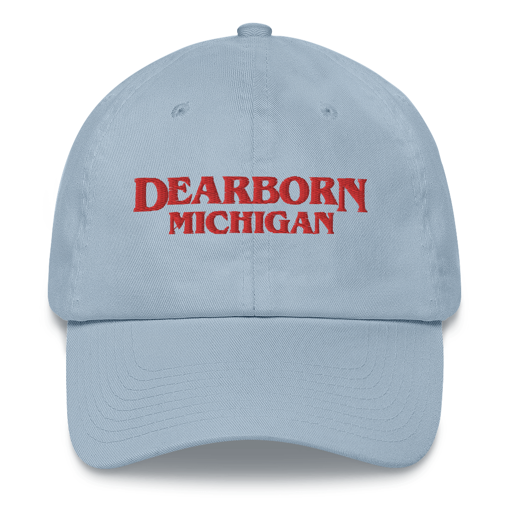 'Dearborn Michigan' Dad Hat (1980s Drama Parody)