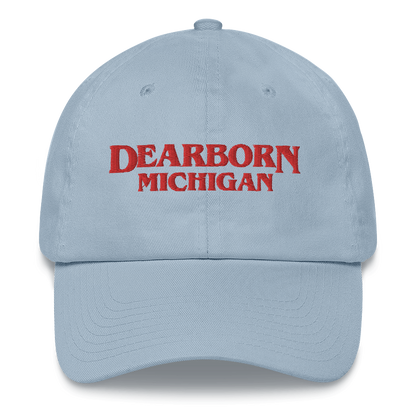 'Dearborn Michigan' Dad Hat (1980s Drama Parody)