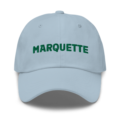 'Marquette' Dad Hat | Gold/Green Embroidery