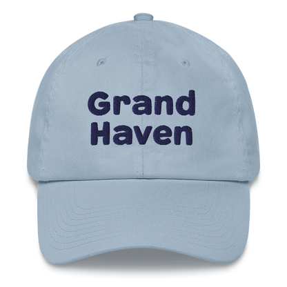 'Grand Haven' Dad Hat | White/Navy Embroidery