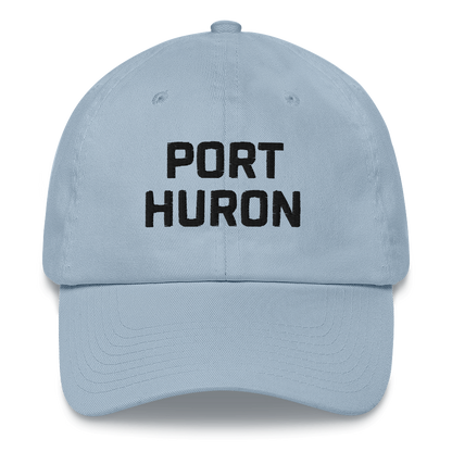 'Port Huron' Dad Hat | White/Black Embroidey