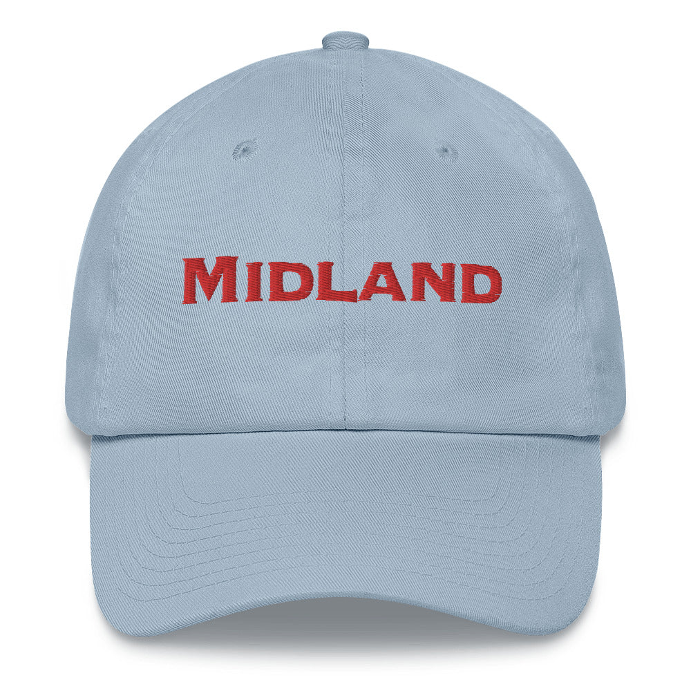 'Midland' Dad Hat | Red Embroidery