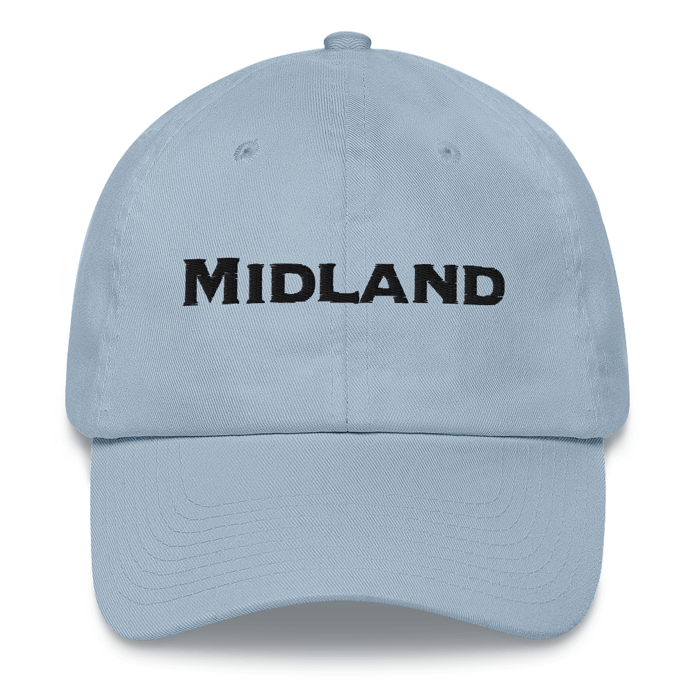 'Midland' Dad Hat | White/Black Embrodery