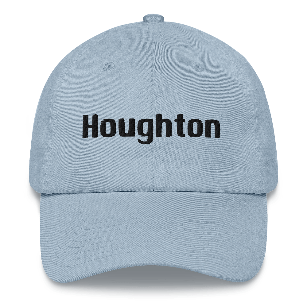 'Houghton' Dad Hat | White/Black Embroidery