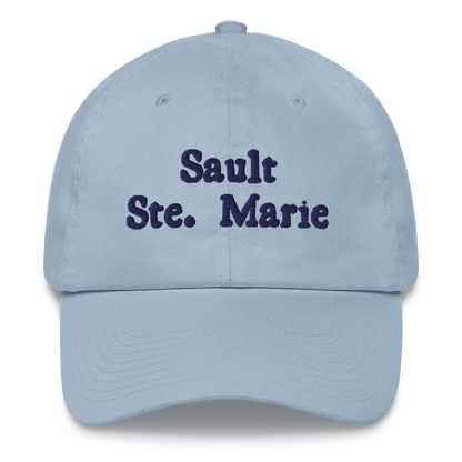 'Sault Ste. Marie' Dad Hat | White/Navy Embroidery