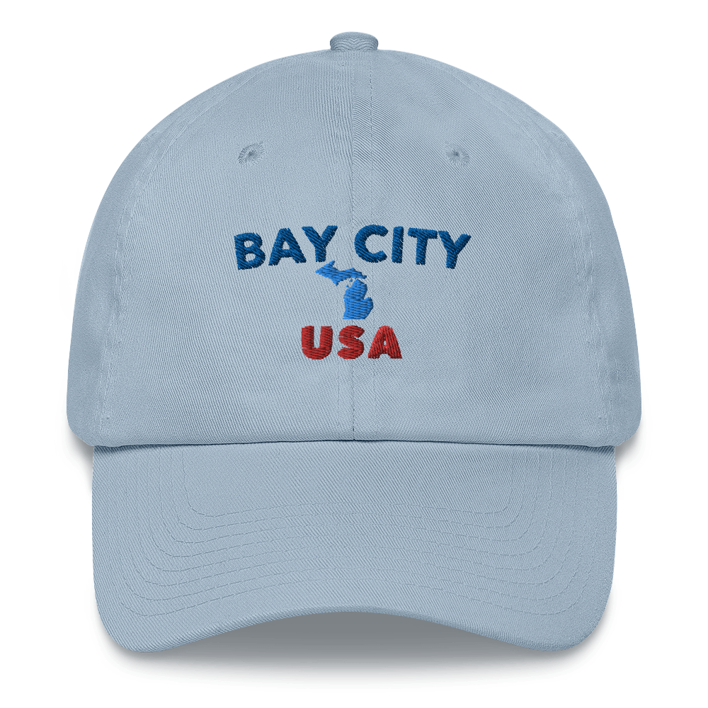 'Bay City USA' Dad Hat (w/ Michigan Outline)