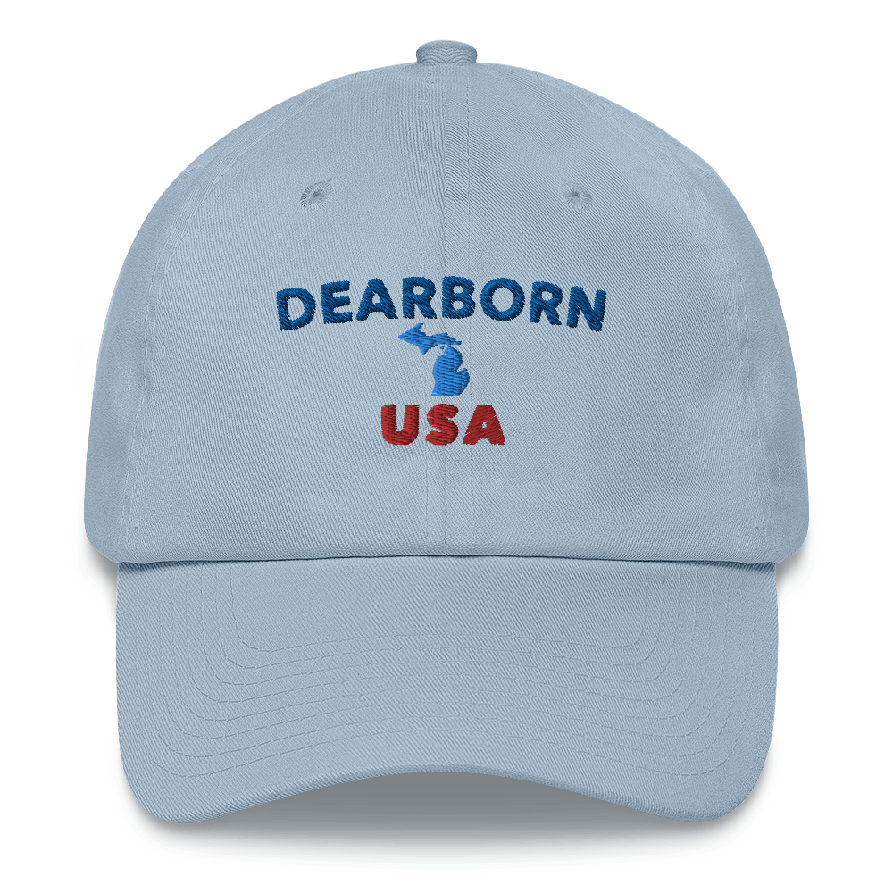 'Dearborn USA' Dad Hat (w/ Michigan Outline)