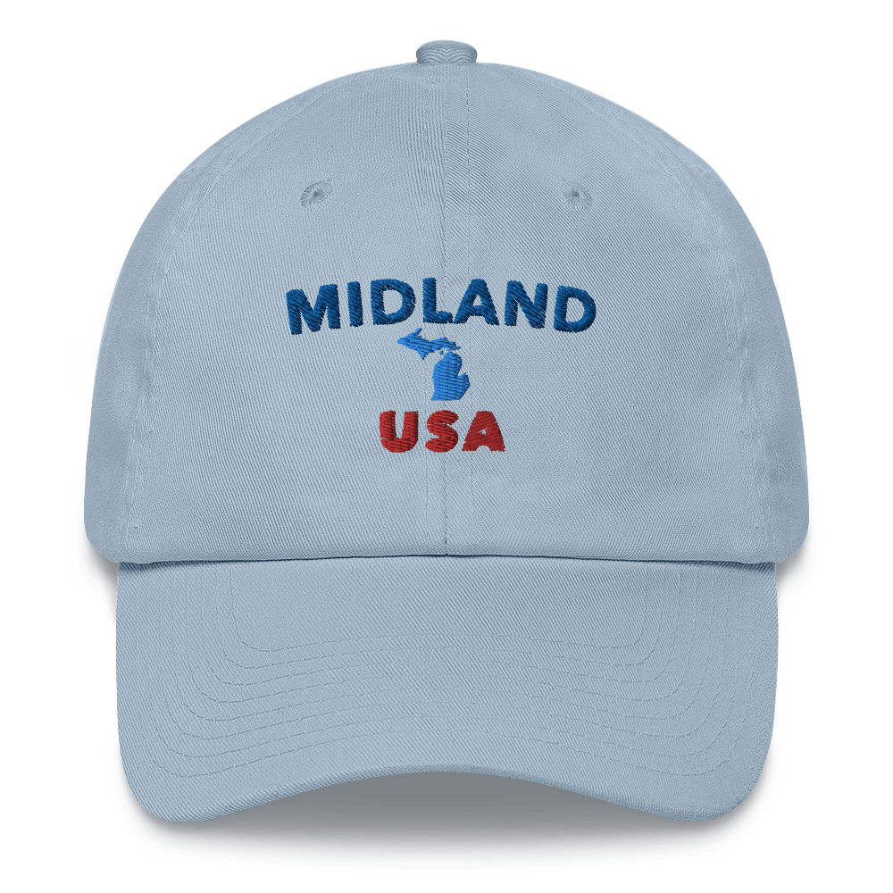 'Midland USA' Dad Hat (w/ Michigan Outline)