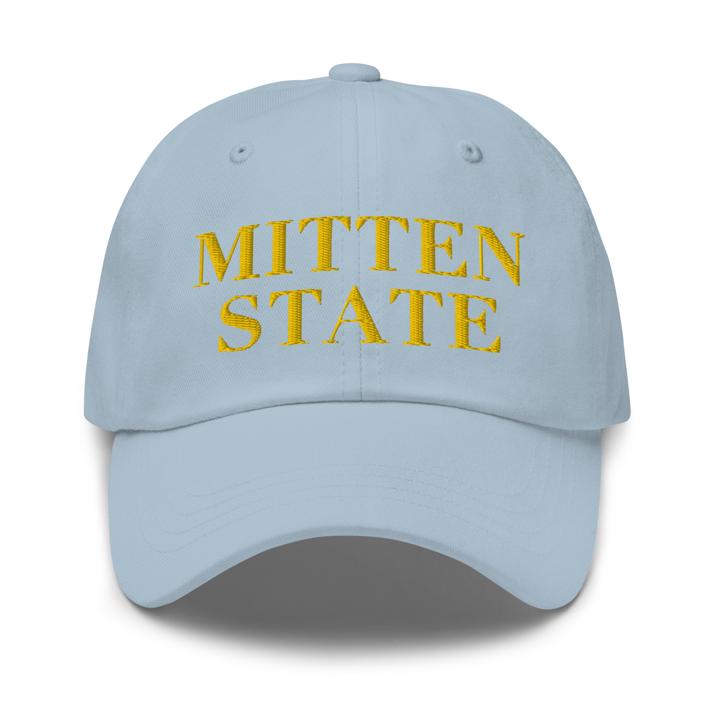 Michigan 'Mitten State' Dad Hat (Didone Font) | Gold Embroidery