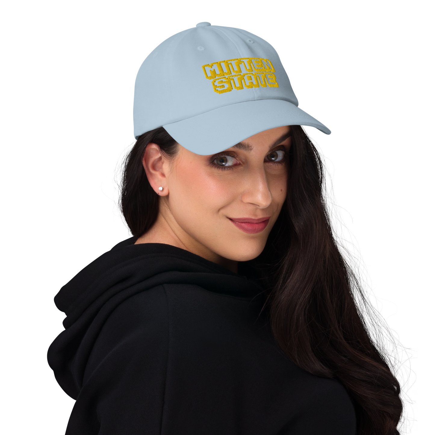 Michigan 'Mitten State' Dad Hat (Arcade Font) | Gold Embroidery