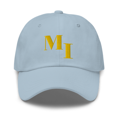 Michigan 'MI' Dad Hat (Didone Logotype) | Gold Embroidery