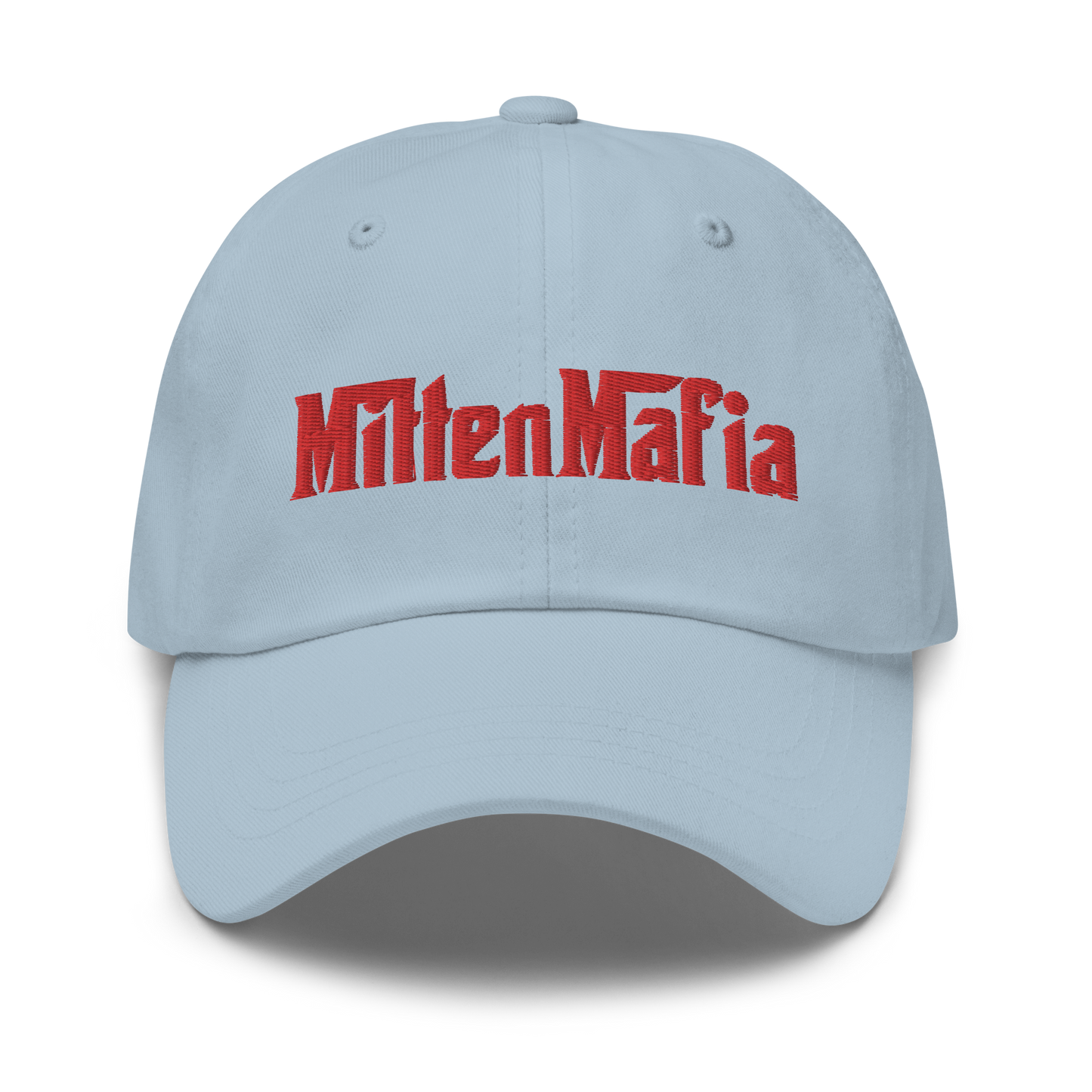 Michigan 'MittenMafia' Dad Hat (Gangster Font) | Red Embroidery