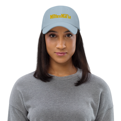 Michigan 'MittenMafia' Dad Hat (Gangster Font) | Gold Embroidery