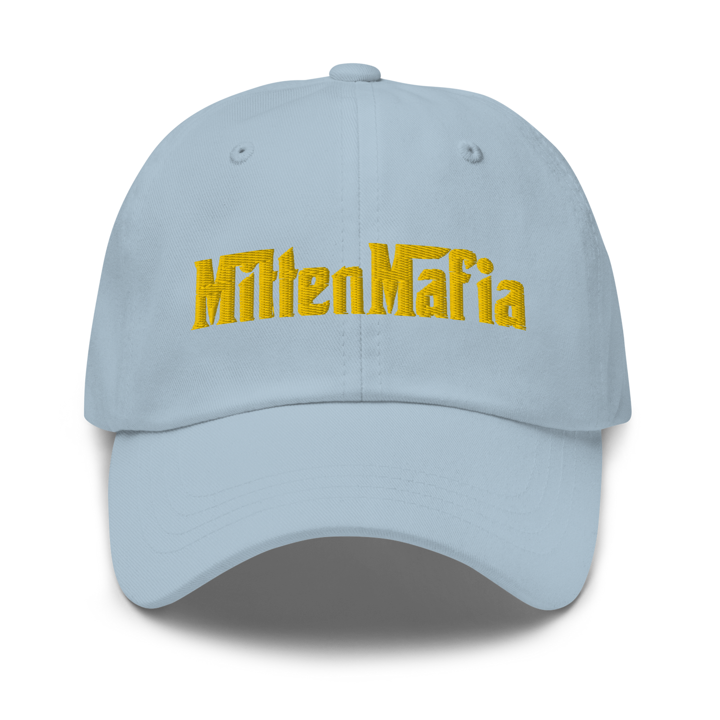 Michigan 'MittenMafia' Dad Hat (Gangster Font) | Gold Embroidery