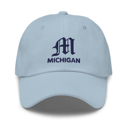 'Michigan' Dad Hat (w/ Old English 'M')