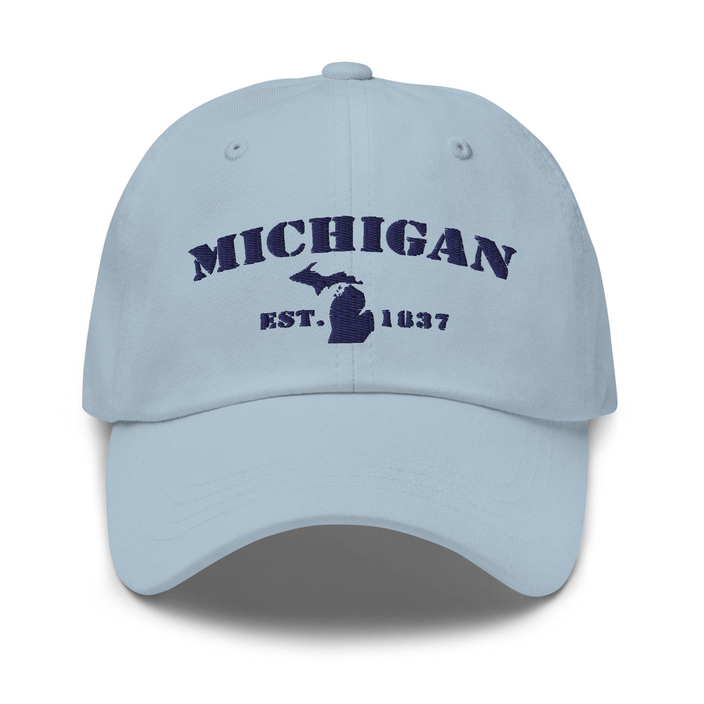 'Michigan EST 1837' Dad Hat (Army Font)