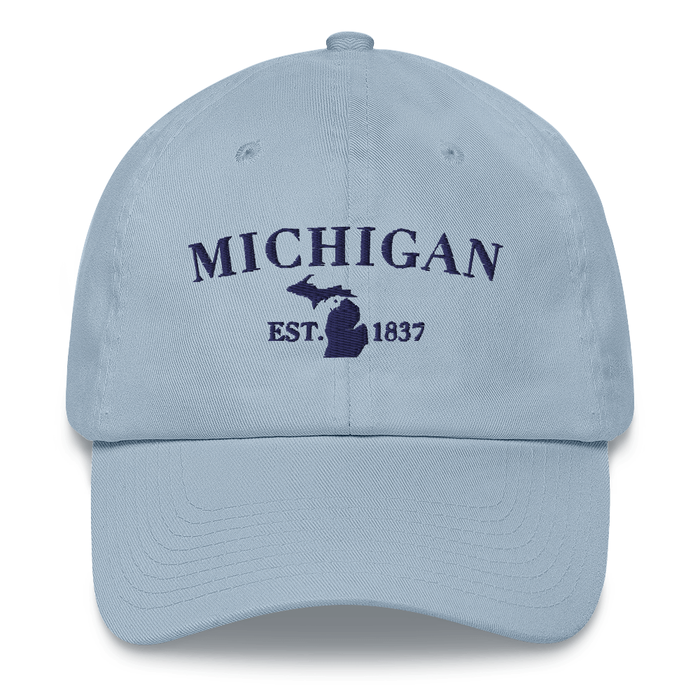 'Michigan EST 1837' Dad Hat (Didone Font)