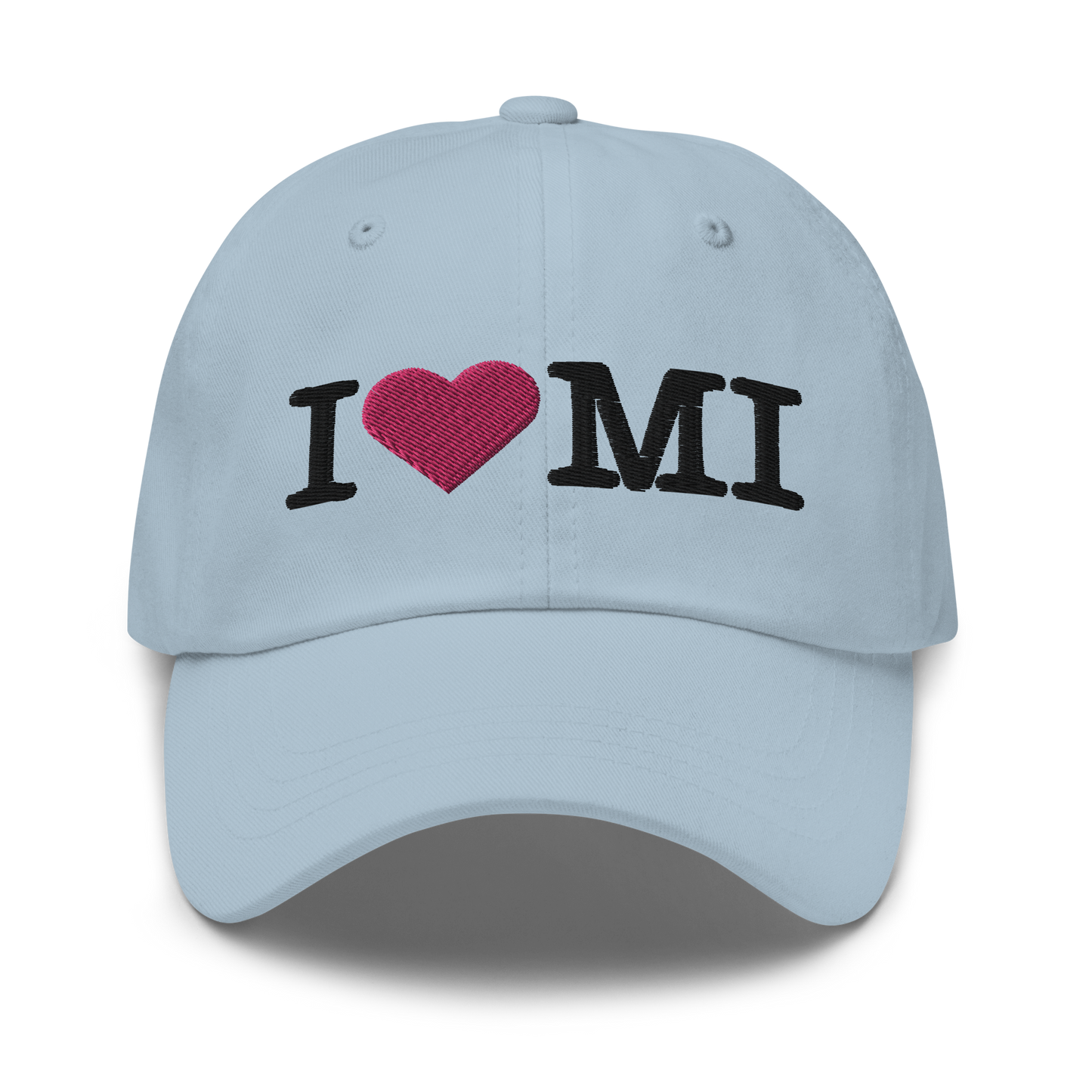 Michigan 'I ❤️ MI' Dad Hat (Typewriter Font)