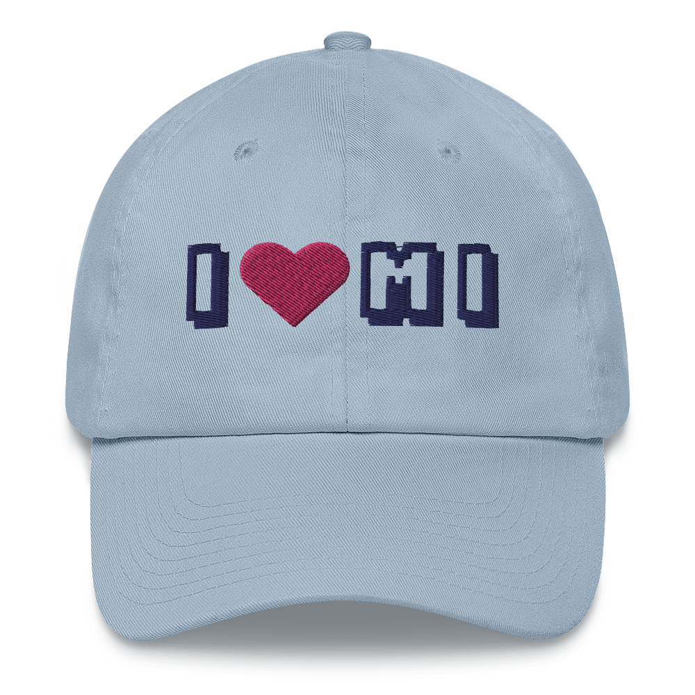 Michigan 'I ❤️ MI' Dad Hat (Arcade Font)