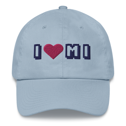 Michigan 'I ❤️ MI' Dad Hat (Arcade Font)