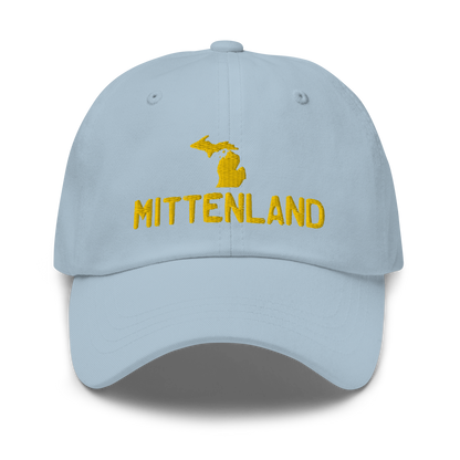 Michigan 'Mittenland' Dad Hat | Gold Embroidery