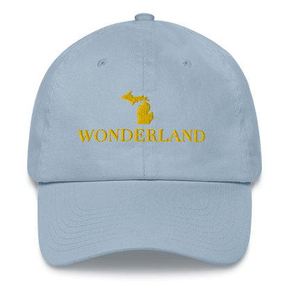 Michigan 'Wonderland' Dad Hat (Didone Font) | Gold Embroidery