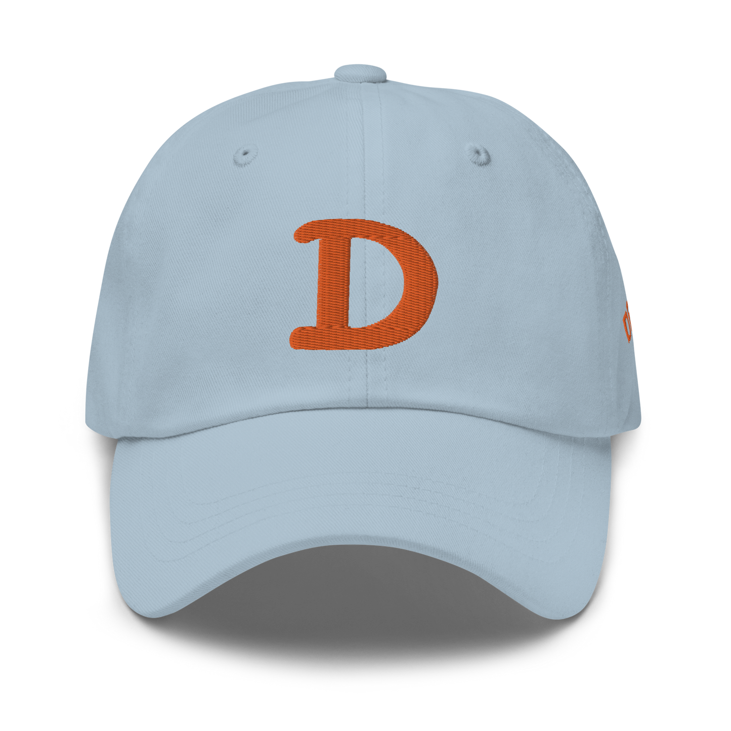 Detroit 'Old French D' Dad Hat (w/ Side Design) | Orange Embroidery