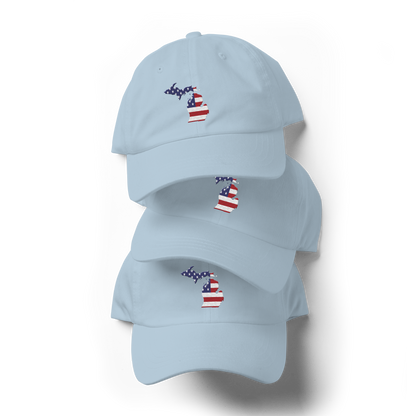 State of Michigan Dad Hat (w/ USA Flag Outline)