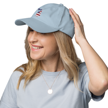 State of Michigan Dad Hat (w/ USA Flag Outline)