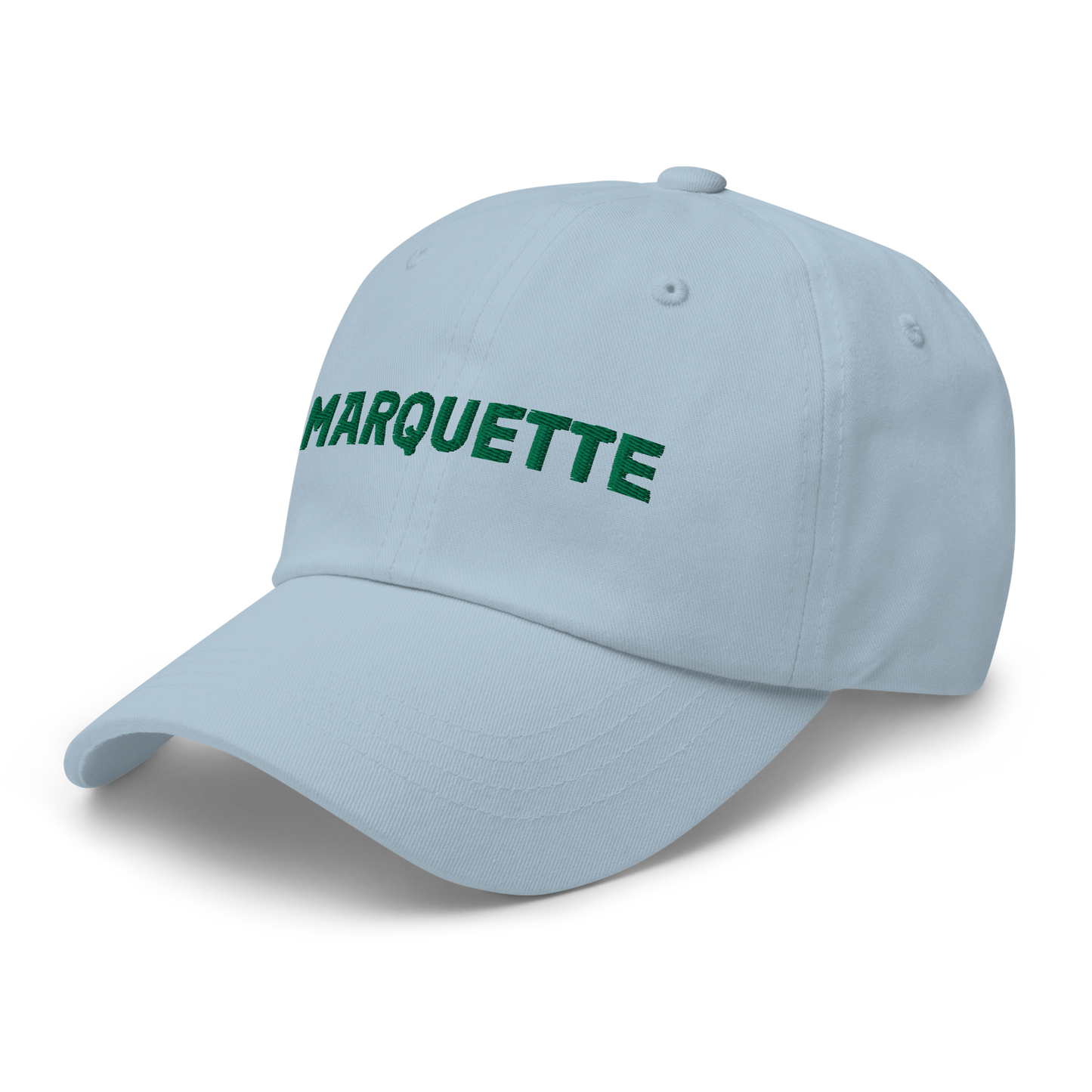 'Marquette' Dad Hat | Gold/Green Embroidery