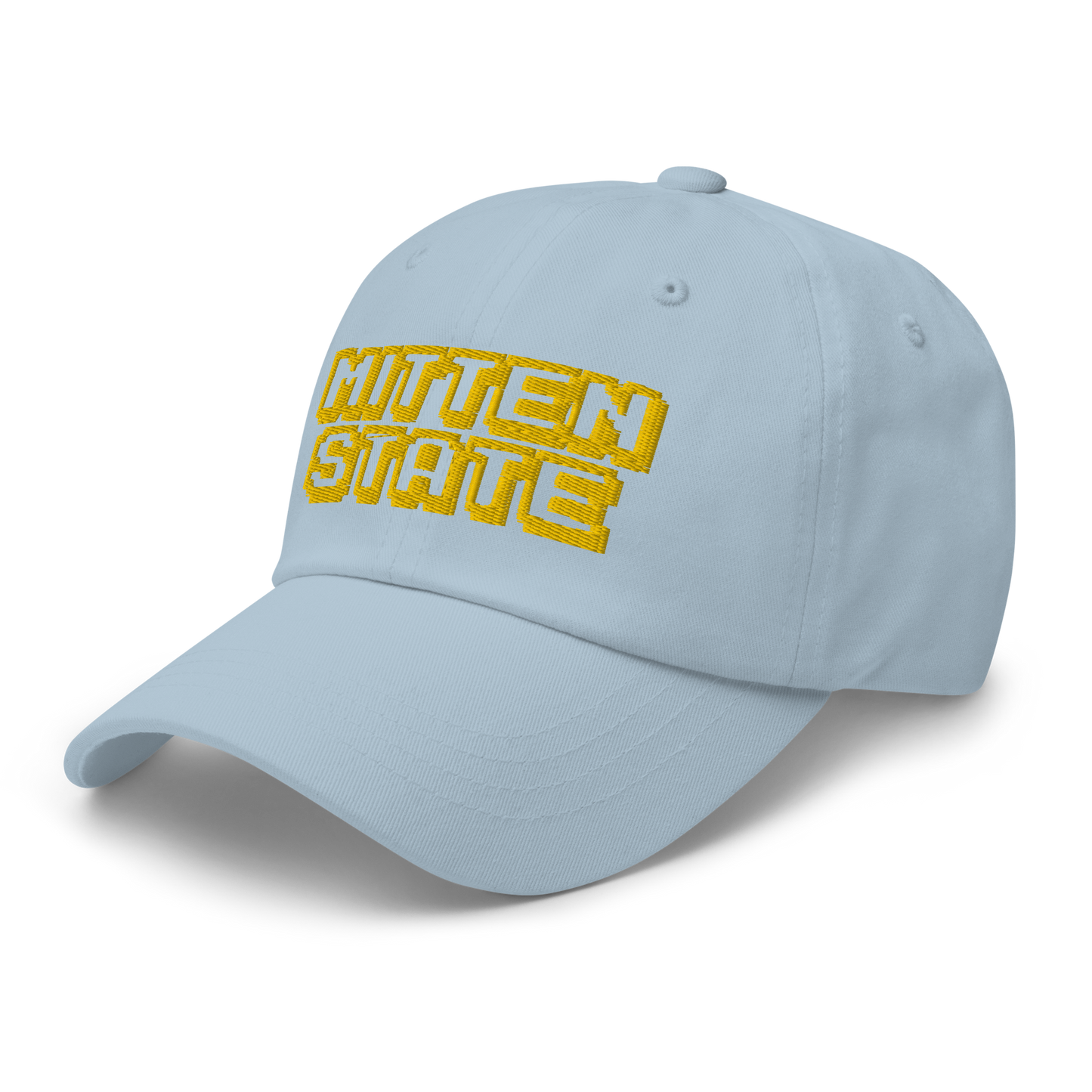 Michigan 'Mitten State' Dad Hat (Arcade Font) | Gold Embroidery