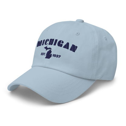 'Michigan EST 1837' Dad Hat (Art Deco Font)