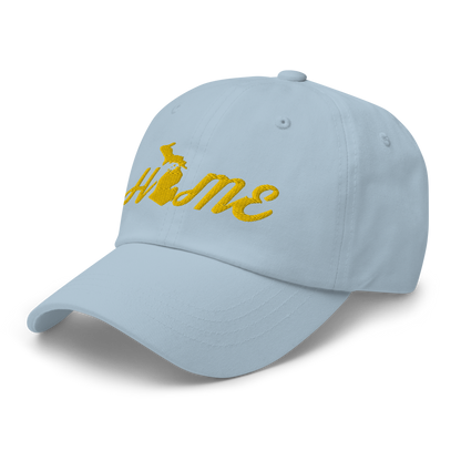 Michigan 'Home' Dad Hat (Script Font) | Gold Embroidery