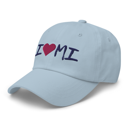 Michigan 'I ❤️ MI' Dad Hat (Brush Font)