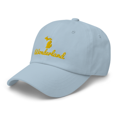 Michigan 'Wonderland' Dad Hat (Script Font) | Gold Embroidery