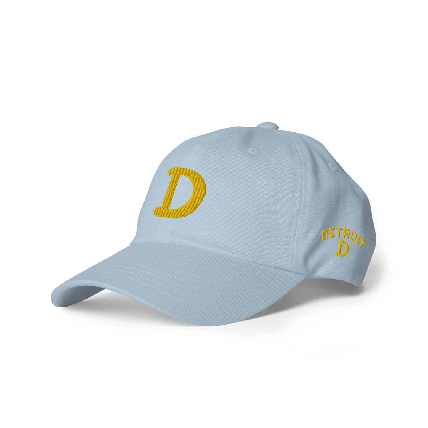 Detroit 'Old French D' Dad Hat (w/ Side Design) | Gold Embroidery